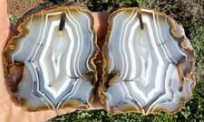 Agate Slabs. 3 1/4&rdquo;x2 1/2&rdquo;x 1/4&rdquo;, 3.5oz. 3&rdquo;x2 1/2&rdquo;x 1  1/4&rdquo;, 3.8oz. Polished.