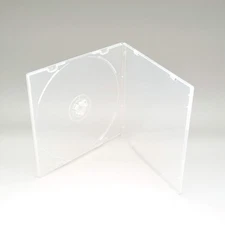 Maxtek 5.2mm Cd Case, Slim Single Clear Pp Poly Plastic Cases with Outer Sleeve,