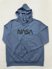 SHEIN Youth 11-12Y Blue NASA Space Graphic Hoodie