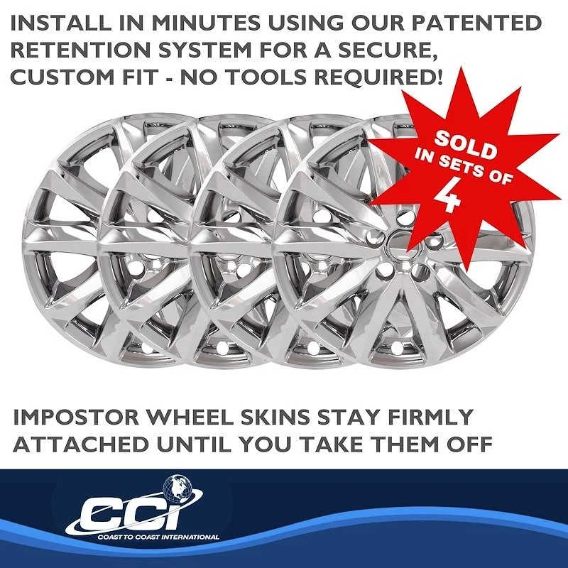 4 tapacubos cromados de 18" para Mazda 3 2017-2018 5 radios dobles Foto 2 de 3