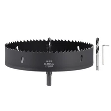 How Saw Kit 7-1/64" Cutting Diameter Bi-Metal M42 High Speed Steel Black