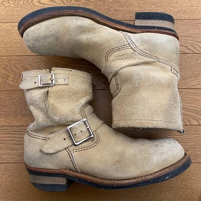 red wing エンジニアブーツ　2965 9D 27cm Red Wing 2965 Short Engineer Biker Boots Men's 9 D Beige Suede