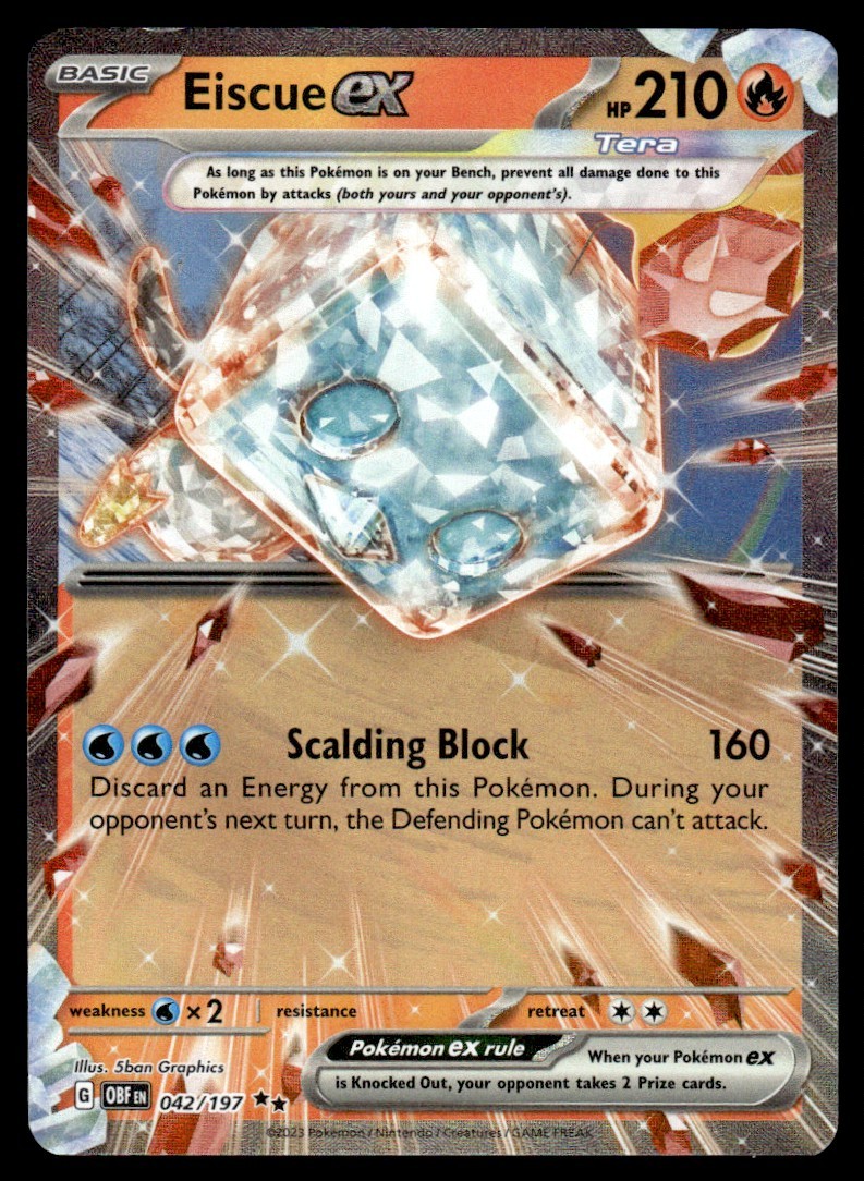 2023 Scarlet & Violet Series - Obsidian Flames Eiscue ex Double Rare #42