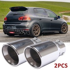 Car Exhaust Pipe Tip Rear Tail Throat Muffler Tailpipe For Vw Golf Gti Mk6 Mk7