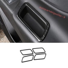 Para Chevrolet Equinox 18-23 Puerta Interior Acero Negro Caja de Almacenamiento Marco Borde 4 piezas
