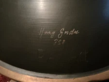 Panart Hang Gudu Handpan instrument Drum 155 Hertz (Eb3) pitch altered by hand
