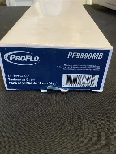 Proflo 24” Towel Bar. Matte Black. PF9890MB B1 - Picture 2 of 7
