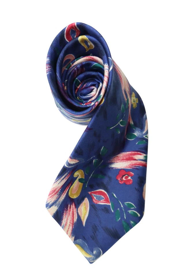 Corbata para hombre Marks & Spencer talla única multicolor patrón floral seda pura Foto 2 de 4