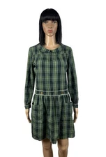 A.PC. Rue Madame Paris Plaid Shirt Dress size M Cotton