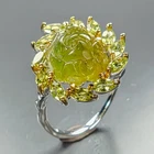 Handmade 7 ct+ Natural Tourmaline Ring 925 Sterling Silver Size 7.5 /R472495