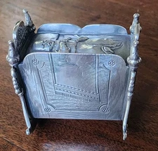 James W Tufts Baby Rocking Cradle Silver Plate Napkin Ring Holder