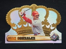 1998 Pacific Crown Royale Juan González #136 Front Pristine Rare Die Cut Holo