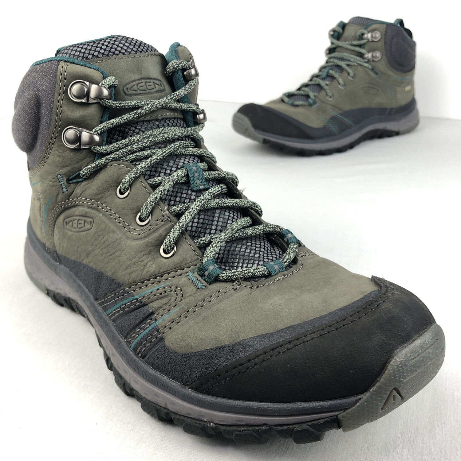 Scarpe stivali da trekking KEEN Terradora donna taglia 9 metà pelle asciutta impermeabile grigio