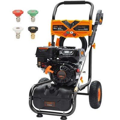 Efurden Gas Pressure Washer 3500PSI 2.3GPM Gas Powered Washer with Soap Tank
