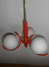 1970er  Space Age Sputnik Kugel Lampe orange von Richard Essig