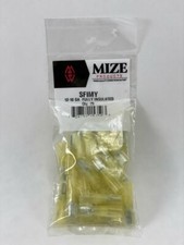 Mize 25 Pc Yellow Size 12-10 GA Fully Insulated Heat Shrink Male Spade Plug