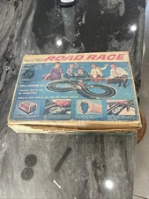 Eldon 9805 Deluxe Road Race Two Cars W/Box. Untested