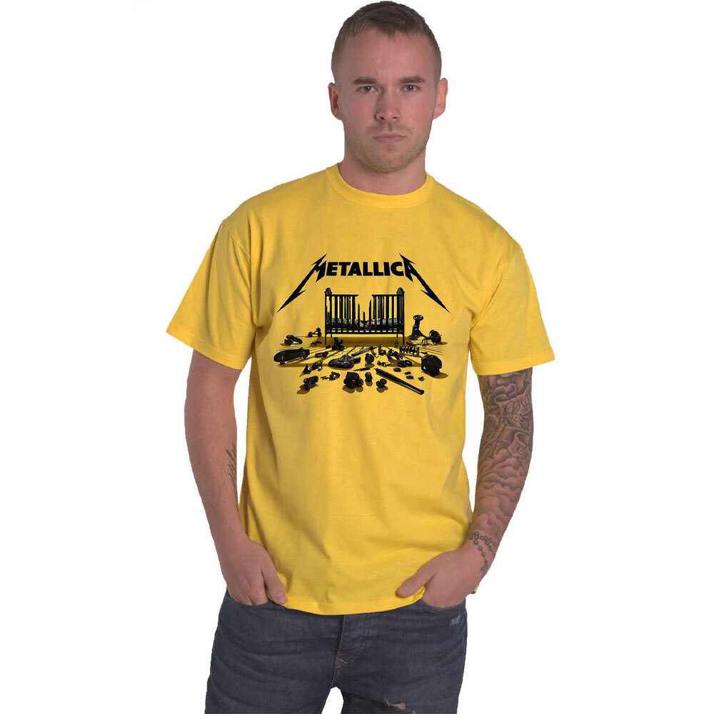 Metallica M72 Seasons Official Unisex Yellow T-Shirt Simplified Cover Design