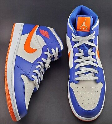 Nike Air Jordan 1 Mid Knicks Game Royal Rush Orange (FD1029 Nike Air Jordan 1 Mid Knicks Game Royal Rush Orange (FD1029