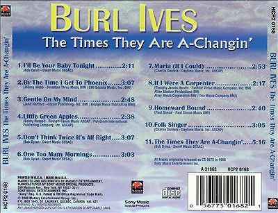 Burl Ives - Times They Are A-Changin' (CD 2001) - Picture 1 of 1