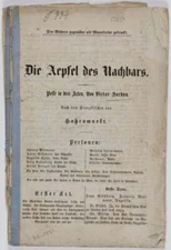 Victor Sardou, Victorien / Die Aepfel des Nachbars