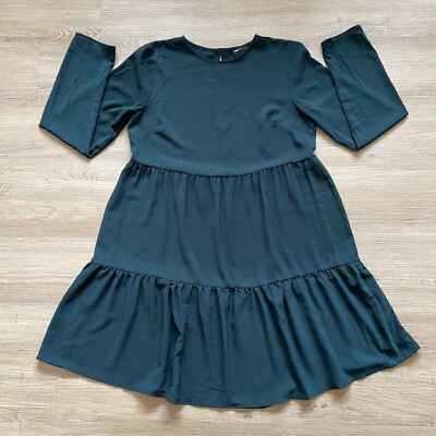 ASOS Design Midi Dress Maternity Keyhole Back Tiered Long