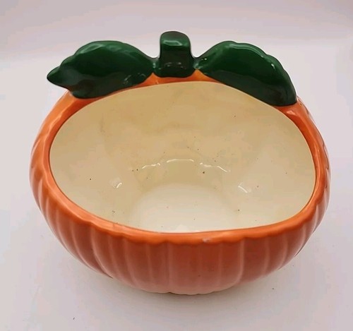 Napco Pumpkin Planter, Halloween, Ceramic Jack O Lantern Vintage 80s - Picture 5 of 10