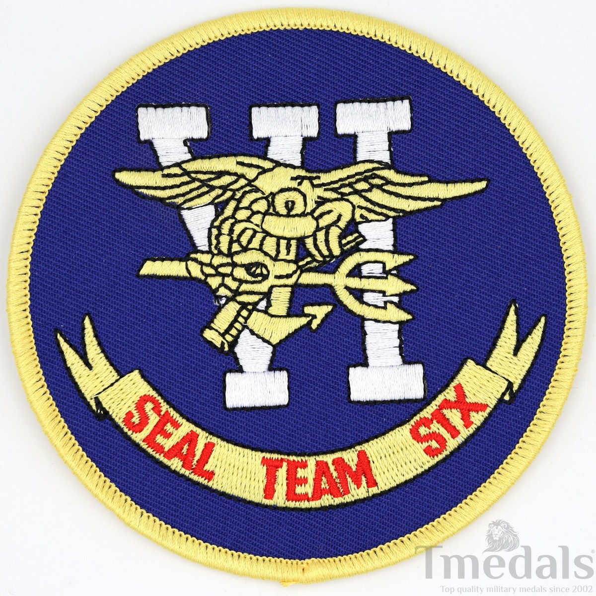 80年代　U.S. NAVY TEAM SIX ポケットパッチ US Navy SEAL Team 6 Trident Full-Size Museum Replica Patch