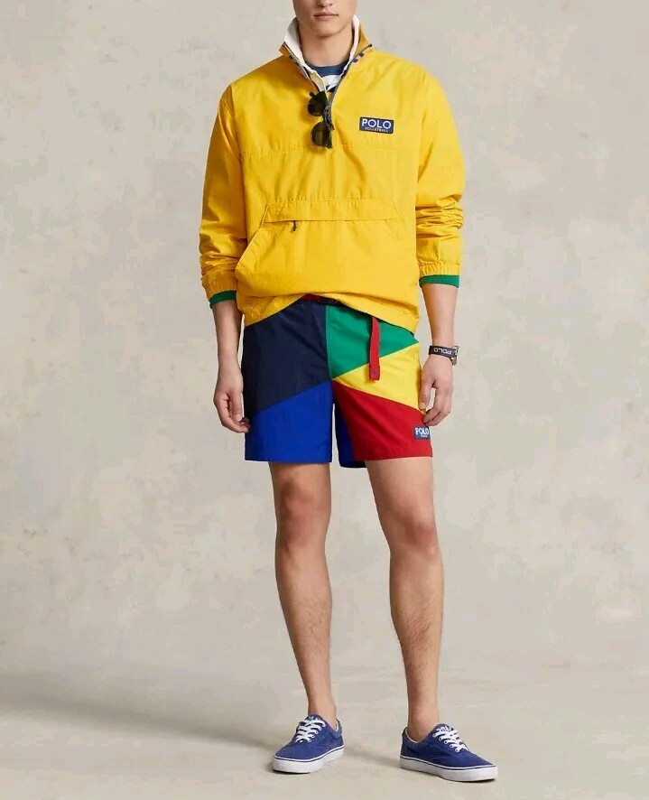 Polo Ralph Lauren Volleyball Poplin Pullover Jacket Canary