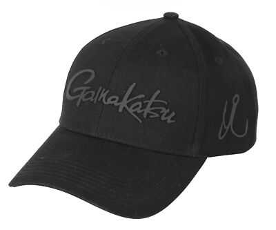 Gamakatsu Basecap Cap mit Silicone Logo schwarz Mütze Black