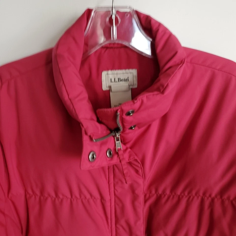 LL BEAN женщин размер большой пуховик куртка гуся изолированный розовый пальто Gorpcore  - Изображение 2 из 4