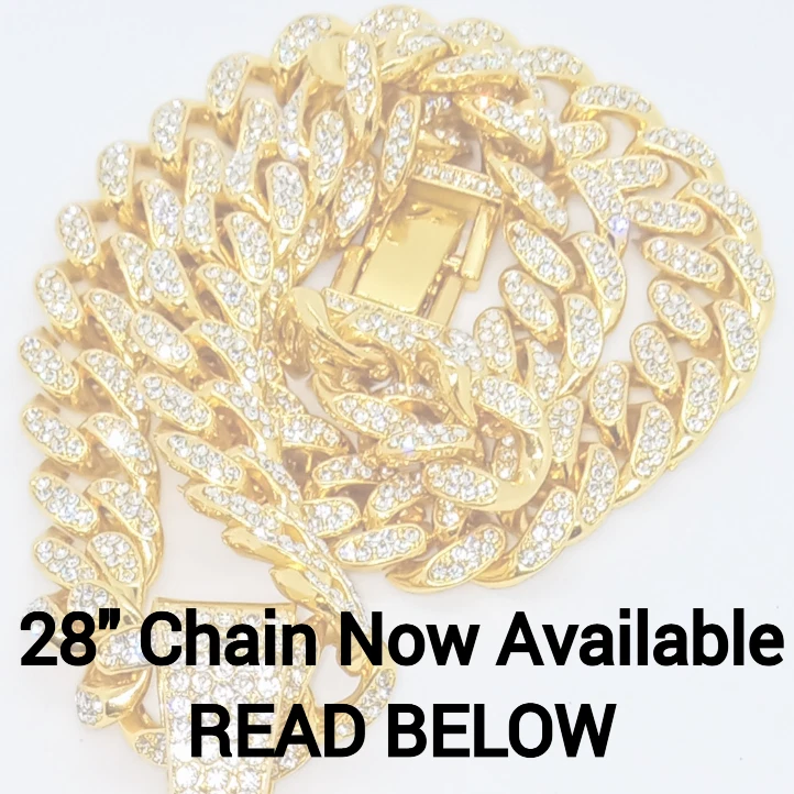 DETROIT TIGERS GEM NECKLACE Gold Bling MLB Hip Hop Baseball Pendant & 20" Chain - Image 4 of 4