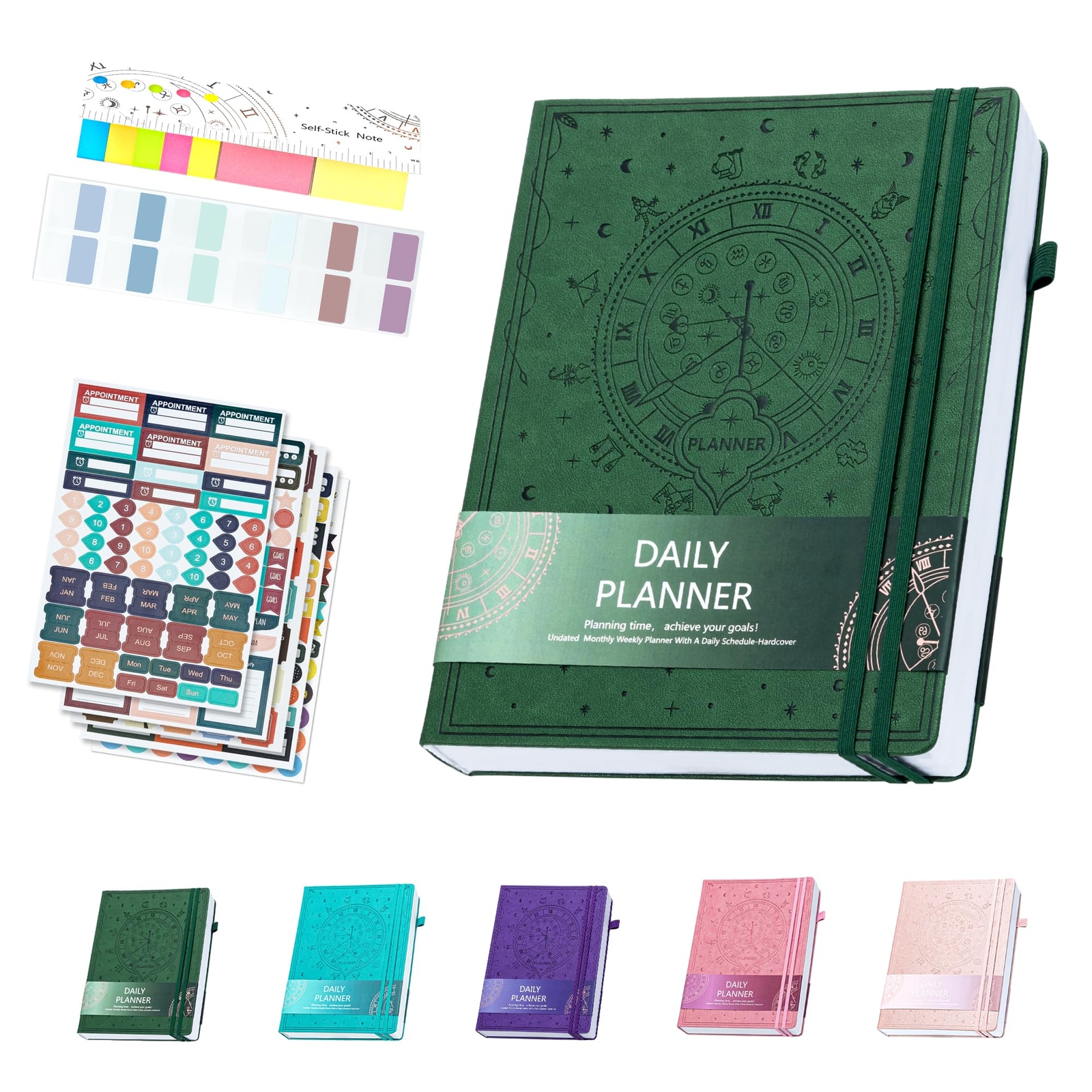 Ospelelf Undated Daily Planner 2024-2025 12 Months 8.5 x 11 Weekly & Monthly ...