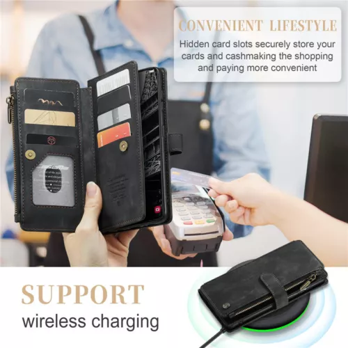 For Samsung S25 S24 S23 FE S22 S21 Detachable Magnetic Cover Leather Wallet Case - Picture 39 of 63