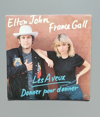 45T Vinyl - ELTON JOHN FRANCE GALL - Les Hair - Geben Sie zum Geben - 1980