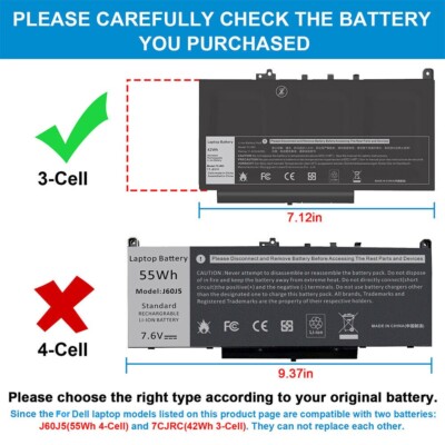 7CJRC Laptop Battery for Dell Latitude 7470 7270 E7470 E7270 Series