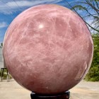 101.64LB Natural Crystal Pink Rose Chakra Quartz Sphere healing ball Specimen — photo 1