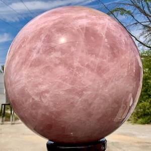 101.64LB Natural Crystal Pink Rose Chakra Quartz Sphere healing ball Specimen