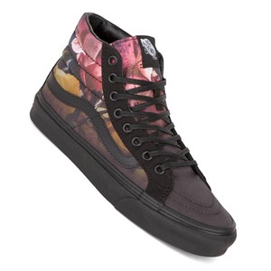 vans noire fleur vans noire fleur