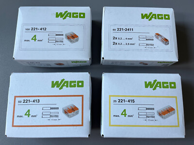 Wago Klemmen 221-412 / 221-413 / 221-415 / 221-2411 wählbar - volle VPE´s