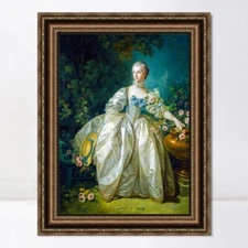 Framed Canvas Print Art Madame Bergeret by Francois Boucher Wall Art Home Decor