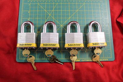 Master Lock Padlock No.17 - Lot of 4 - Keyed Non-Alike