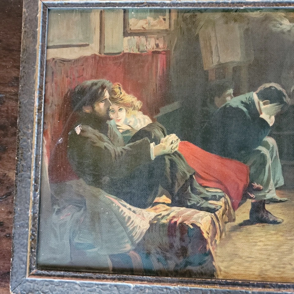 Antique LIONELLO BALESTRIERI Beethoven Frame Colored on board lithograph ? print - Image 4 of 4