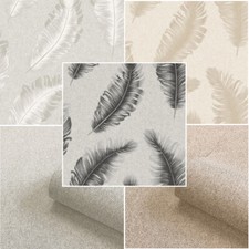 Belgravia CIARA Texture Feather Beige Cream Silver Grey Natural Zambaiti Parati