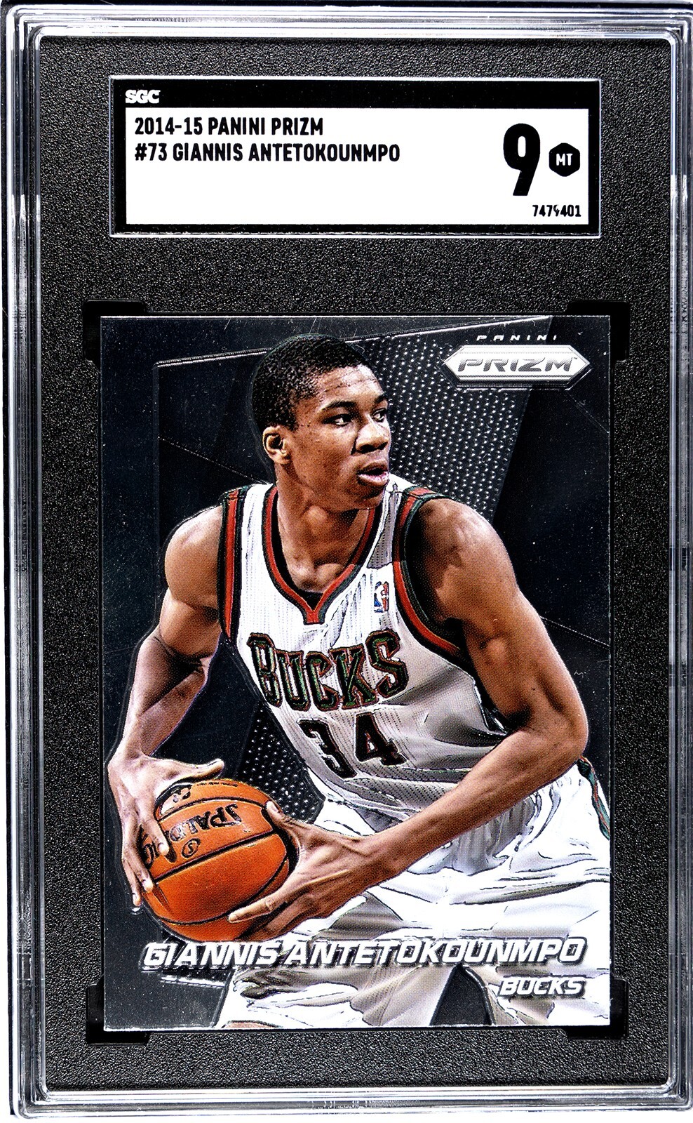2014 Panini Prizm Giannis Antetokounmpo #73 SGC 9 Milwaukee Bucks