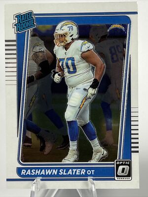 Rashawn Slater 2021 Donruss Optic Football Rated Rookie Base RC #263 LA