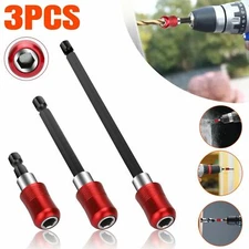 3Pcs 1/4 Hex Shank Quick Release Magnetic Screwdriver Extension Holder Drill Bit