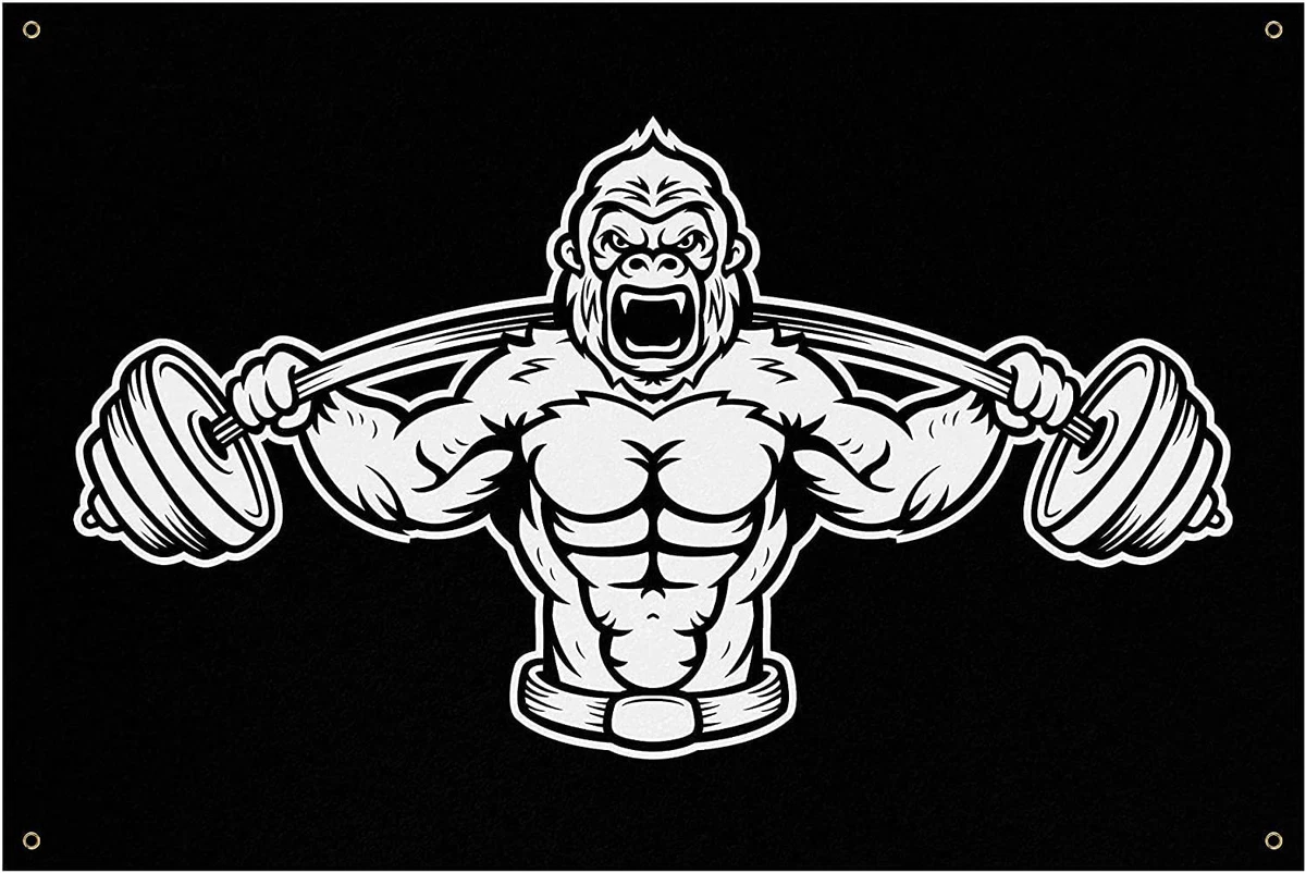 Gorilla Weights Banner Home Gym Decor 24 X 36 Inches eBay