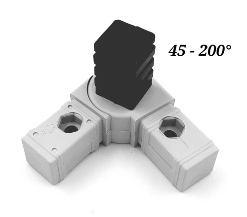 Steckverbinder Vierkantrohr 30x30x2 mm zweiteiliger Rohrverbinder für Alurohr - Bild 10 von 16