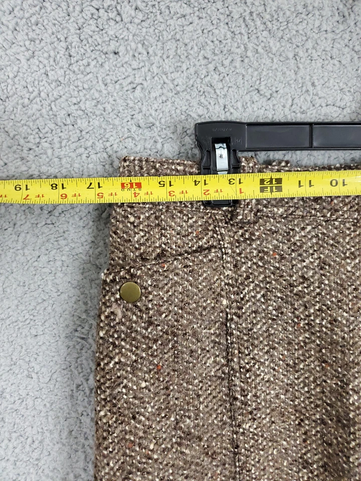 Falda Eddie Bauer Mezcla Lana Talla 4 Marrón Forrada a Lápiz Midi Foto 2 de 4